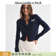 Abercrombie & Fitch美式復古色修身時(shí)尚LOGO長(cháng)袖針織開(kāi)衫毛衣25秋冬女裝150-5472 海軍藍 S (165/88A)