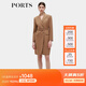 PORTS寶姿女裝秋季新款修身通勤雙排扣連衣裙ALD9D028NWF114 駝色 M (6)