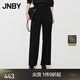 JNBY/江南布衣夏季休閑褲女直筒含桑蠶絲通勤長(cháng)褲女5O5E12730 001/本黑 M