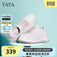 他她（TATA）小白鯨板鞋厚底百搭鞋子增高休閑款學(xué)生鞋 白（粉色鞋帶）AM6 37