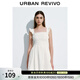 UR春季新款女裝時(shí)尚休閑少女感褶皺短款連衣裙UYL750026 本白 M