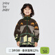 jnby by JNBY江南布衣童裝印花H型開(kāi)衫印花衛衣休閑秋冬男女童兒童1O9412070 097/黑綠系組合 圖案隨機 120 cm