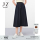 玖姿·安娜蔻輕復古休閑簡(jiǎn)約明線(xiàn)百搭牛仔半身裙腰裙女夏款 深藍-第二批KWFX20031 M