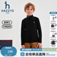 哈吉斯（HAZZYS）男童女童打底衫秋季新款高領(lǐng)彈力簡(jiǎn)約長(cháng)袖 鉆石黑 145