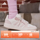 adidas ENTRAP美式校園風(fēng)運動(dòng)少年感復古籃球風(fēng)板鞋男女阿迪達斯   白色/粉色   37