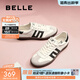 百麗（Belle）【張凌赫同款】大黃蜂復古德訓鞋女百搭板鞋C1H3DAM5 月光白-女款 35 (225mm)