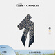蔻馳（COACH）新款女士經(jīng)典標志復古印花真絲窄絲巾 午夜海軍藍色