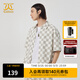卡賓（CABBEEN）【棋盤(pán)格】商場(chǎng)同款牛仔短袖襯衫男2024夏季新款寬松潮牌襯衣 米白色12 L /175/50