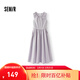 森馬連衣裙女純色無(wú)袖長(cháng)裙休閑溫柔時(shí)尚2025夏新款收腰背心裙優(yōu)雅 粉紫70001 XL