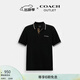 蔻馳（COACH）奧萊男士男裝經(jīng)典標志POLO衫短袖 黑色 L