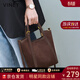 viney牛皮托特包包女包新款斜挎包輕奢生日禮物送女友老婆 【咖啡色】高檔實(shí)用手提包 大容量時(shí)尚百搭休閑菜籃子單肩包