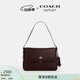 蔻馳（COACH）奧萊女士女包ETTA 29號翻蓋手袋單肩包腋下包盒子包 IM/濃咖啡色