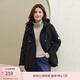 纖莉秀【時(shí)髦個(gè)性連帽保暖棉服】大碼女裝休閑百搭外套胖mm冬新款4557 黑色 4XL