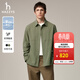哈吉斯（HAZZYS）男裝 秋款戶(hù)外休閑男襯衣PHIZ系列寬松外穿長(cháng)袖襯衫男 卡其色KK M （170/92A 46）偏大，建議拍小一碼