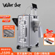 Walker Shop輕奢品牌行李箱鋁框登機箱男前開(kāi)蓋多功能拉桿箱密碼旅行箱 銀色 20英寸 【登機箱】
