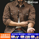馬登工裝美式復古重磅帆布油蠟夾克男阿美咔嘰修身上衣硬漢男士外套春 杏樹(shù)棕（不能水洗） 【游獵夾克/外套男高級感痞帥】 2XL