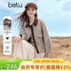 百圖（betu）女裝2025年秋季新款短外套撞色皮甜酷風(fēng)少女感夾克外套女2509T18