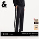 杰克·瓊斯（JACK&JONES） 男生春季衛褲長(cháng)褲子寬松松緊腰舒適毛圈內里日常直筒22611D039
