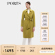 PORTS寶姿女裝秋冬新款深橄欖黃色長(cháng)袖中長(cháng)大衣LN9C042JWF090 深橄欖黃 S （4）