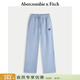 Abercrombie & Fitch美式復古抓絨經(jīng)典LOGO直筒運動(dòng)衛褲長(cháng)褲25秋冬女裝147-5115 藍色 L (165/84A)