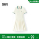 森馬（Semir）連衣裙女夏季撞色polo領(lǐng)短裙字母運動(dòng)風(fēng)學(xué)院風(fēng)百褶裙101325114051