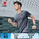 特步運動(dòng)t恤衫短袖男夏裝新款跑步速干衣薄款健身服半袖 海巖灰-男（0175） L