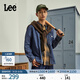Lee標準版翻領(lǐng)經(jīng)典工裝設計男士長(cháng)袖牛仔襯衫日常休閑潮流LMT009 中藍色 M