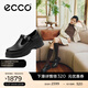 愛(ài)步（ECCO）樂(lè )福鞋女 英倫風(fēng)牛皮厚底增高單鞋女 蹤跡220763 黑色22076301001 37