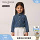 Teenie Weenie Kids小熊童裝25春夏男女童寶寶長(cháng)袖牛仔襯衫 牛仔色 100cm