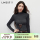 朗文斯?。↙.WEST）100%羊毛可機洗針織衫女2025冬季新款無(wú)縫一體毛衣打底衫 灰色（半高領(lǐng)深灰） L