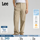 Lee春夏經(jīng)典小Logo織標寬松直筒輕薄日常休閑褲男潮LMB100762100 卡其色 34