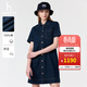 哈吉斯（HAZZYS）女裝 夏季女士【PHIZ系列】時(shí)尚寬松牛仔連衣裙女 深藏青色DN L (165/88A 40)