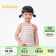 巴拉巴拉童裝T恤兒童無(wú)袖夏裝女童條紋背心洋氣甜美吊帶 紅白色調00461 120cm