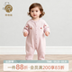乖奇熊秋冬季女寶寶針織毛線(xiàn)連體哈衣服嬰幼兒打底保暖毛衣爬爬服 花粉紫 90cm
