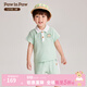 PawinPaw卡通小熊童裝夏季男寶寶撞色polo領(lǐng)短袖套裝 Green綠色/40 100 cm