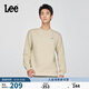 Lee舒適版圓領(lǐng)小Logo貼布男長(cháng)袖衛衣 卡其色  XL 