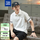 唐獅（TonLion）2026夏季新款男左胸小細節袖筒拼條短袖Polo寬松潮牌上衣男