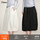 fano studios范洛Fano 小眾設計感輕盈氧氣百搭松緊花苞半身裙女2026夏季新款 黑色 第二批 均碼