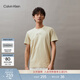 Calvin KleinJeans夏季男女情侶中性經(jīng)典ck刺繡印花休閑純棉圓領(lǐng)短袖T恤上衣
