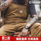 馬登工裝 復古卡其色背帶褲男阿美咔嘰經(jīng)典工裝帆布休閑褲男 杏黃色 XL