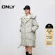 ONLY2025冬季新款90白鵝絨簡(jiǎn)約百搭毛領(lǐng)中長(cháng)款羽絨服女|125412017 C57礦物灰色 XS