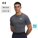 安德瑪（Under Armour）HeatGear Armour男子透氣訓練運動(dòng)短袖緊身衣1361518 桃灰色012 建議拍大一碼 XL 建議拍大一碼