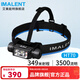 艾美能特（IMALENT）HT70頭燈強光遠射超亮3500流明三光源可充電尾部磁吸 HT70標配含電池
