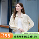百圖betu女裝秋季新款短外套潮流純棉百搭牛仔外套上衣女2507T32 杏色 M