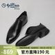 金利來(lái)（Goldlion）男鞋商務(wù)正裝鞋休閑鞋簡(jiǎn)約西裝鞋舒適男士皮鞋567810183ABB黑色40