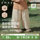 嫚熙（EMXEE）嬰童春季休閑闊腿褲皺皺紗男女寶防蚊褲兒童長(cháng)褲 奶杏仁 90 cm