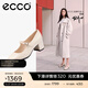 愛(ài)步（ECCO）瑪麗珍鞋女鞋 倪妮同款高跟鞋淺口單鞋 型塑290963 石灰色29096301378 37