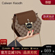 CALWAN KEODH輕奢包包女包2026新款斜挎包單肩小圓包生日禮物高級感送女友老婆 咖啡色-小眾時(shí)尚百搭通勤品牌
