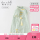 戴維貝拉（DAVE＆BELLA）女童漢服童裝寶寶連衣裙中大童衣服國風(fēng)裙子夏裝童裙涼感抗菌 荷花印花【現貨】 100 cm（建議身高90-100cm） cm（建議身高90-100cm）