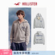 HOLLISTER美式抓絨連帽衛衣外套25秋冬男裝322-5490 灰色 L (180/108A)